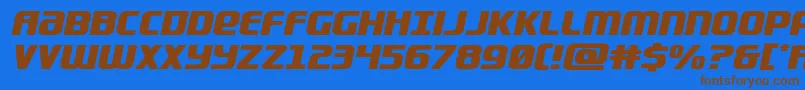 Lightsidercompactexpand Font – Brown Fonts on Blue Background