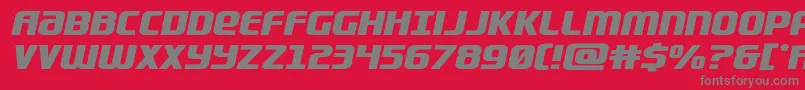 フォントLightsidercompactexpand – 赤い背景に灰色の文字
