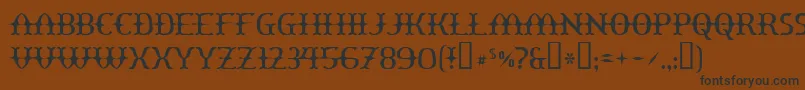 Yawnovis-fontti – mustat fontit ruskealla taustalla
