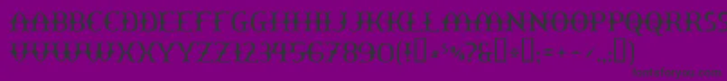 フォントYawnovis – 紫の背景に黒い文字