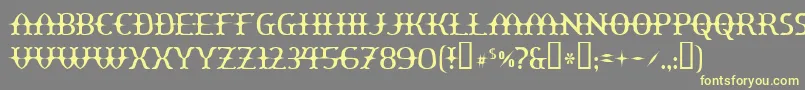 Yawnovis-Schriftart – Gelbe Schriften auf grauem Hintergrund