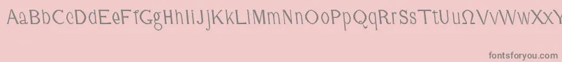 CmFunnyRegular Font – Gray Fonts on Pink Background