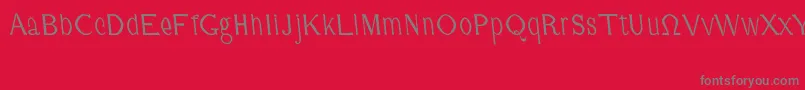 CmFunnyRegular Font – Gray Fonts on Red Background