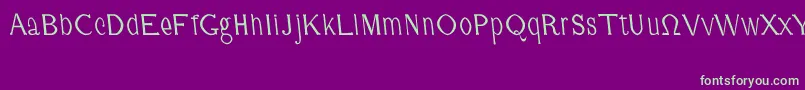 CmFunnyRegular Font – Green Fonts on Purple Background