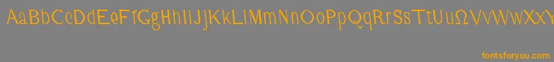 CmFunnyRegular Font – Orange Fonts on Gray Background