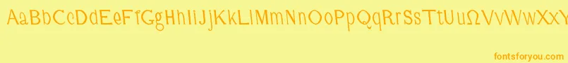Police CmFunnyRegular – polices orange sur fond jaune