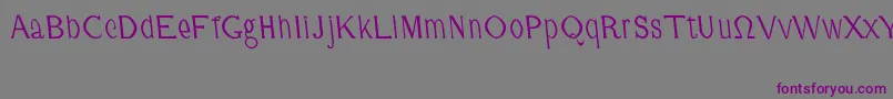 Шрифт CmFunnyRegular – фиолетовые шрифты на сером фоне