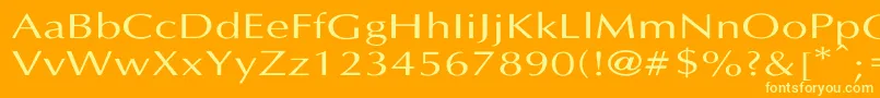 LastUniform Font – Yellow Fonts on Orange Background