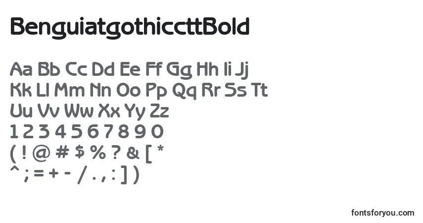 Czcionka BenguiatgothiccttBold – alfabet, cyfry, specjalne znaki