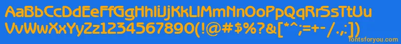 BenguiatgothiccttBold Font – Orange Fonts on Blue Background