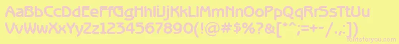 BenguiatgothiccttBold Font – Pink Fonts on Yellow Background