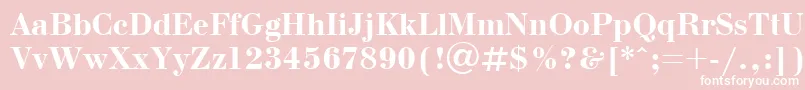 フォントUkBodoniBold – ピンクの背景に白い文字