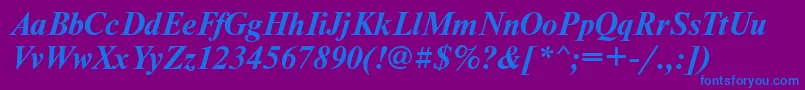 NewtonkoicttBolditalic Font – Blue Fonts on Purple Background