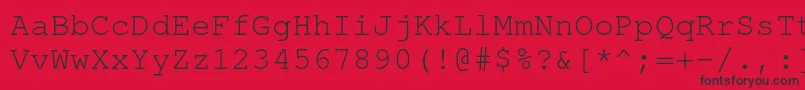 TexgyrecursorRegular Font – Black Fonts on Red Background