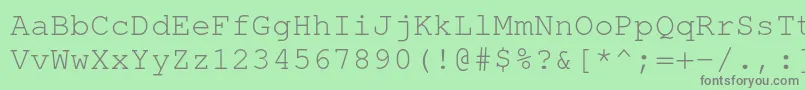 フォントTexgyrecursorRegular – 緑の背景に灰色の文字