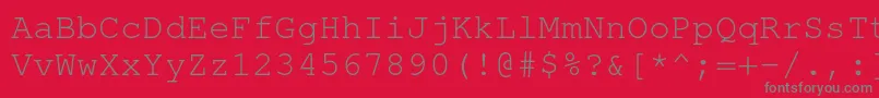 TexgyrecursorRegular Font – Gray Fonts on Red Background