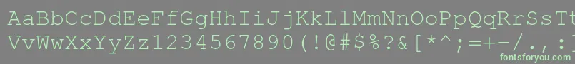 Шрифт TexgyrecursorRegular – зелёные шрифты на сером фоне