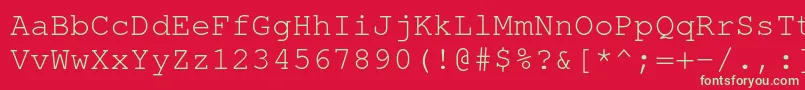 Шрифт TexgyrecursorRegular – зелёные шрифты на красном фоне