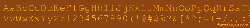 Шрифт TexgyrecursorRegular – оранжевые шрифты на коричневом фоне