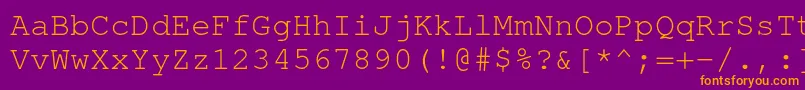 TexgyrecursorRegular Font – Orange Fonts on Purple Background