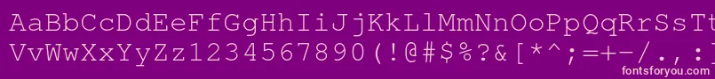 TexgyrecursorRegular Font – Pink Fonts on Purple Background