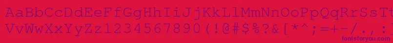 TexgyrecursorRegular Font – Purple Fonts on Red Background