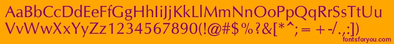 CgOmegac Font – Purple Fonts on Orange Background