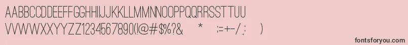 フォントOstrichSansMedium – ピンクの背景に黒い文字