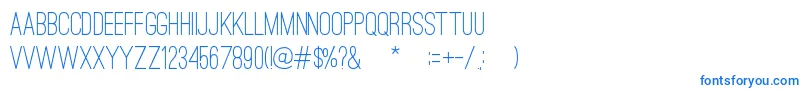 フォントOstrichSansMedium – 白い背景に青い文字