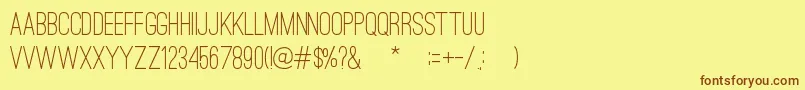 OstrichSansMedium Font – Brown Fonts on Yellow Background