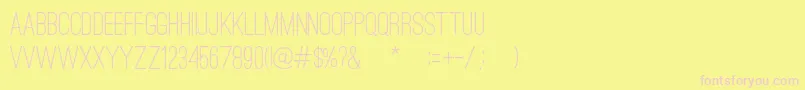 OstrichSansMedium Font – Pink Fonts on Yellow Background