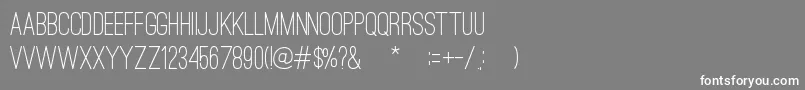 フォントOstrichSansMedium – 灰色の背景に白い文字