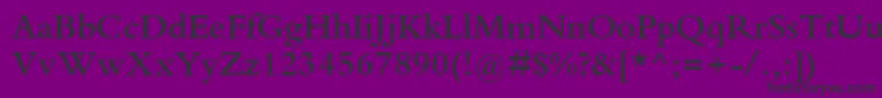 Fonte KuriakosSsiSemiBold – fontes pretas em um fundo violeta