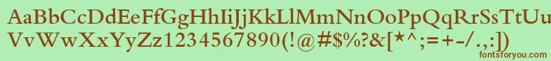 KuriakosSsiSemiBold Font – Brown Fonts on Green Background