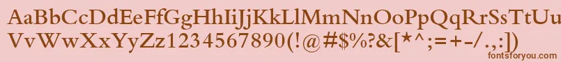 KuriakosSsiSemiBold Font – Brown Fonts on Pink Background