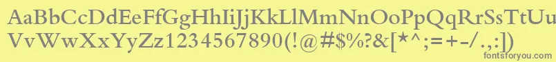 KuriakosSsiSemiBold Font – Gray Fonts on Yellow Background