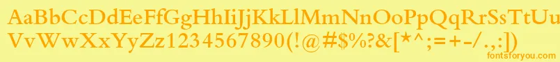 KuriakosSsiSemiBold Font – Orange Fonts on Yellow Background