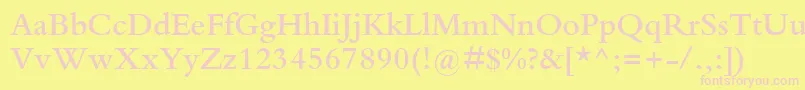 KuriakosSsiSemiBold Font – Pink Fonts on Yellow Background