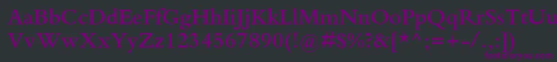 KuriakosSsiSemiBold Font – Purple Fonts on Black Background