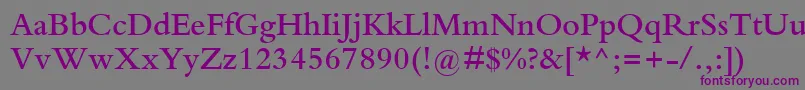 KuriakosSsiSemiBold Font – Purple Fonts on Gray Background