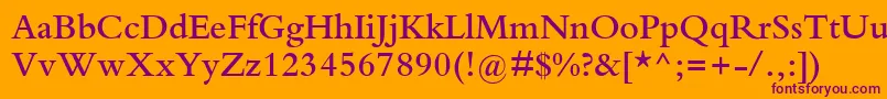 KuriakosSsiSemiBold Font – Purple Fonts on Orange Background