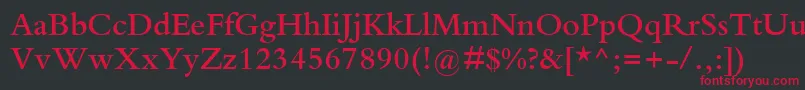 KuriakosSsiSemiBold Font – Red Fonts on Black Background