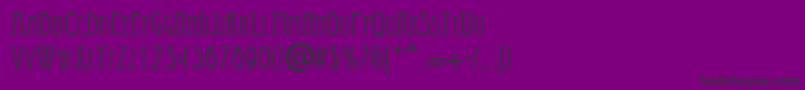フォントArtistModern – 紫の背景に黒い文字