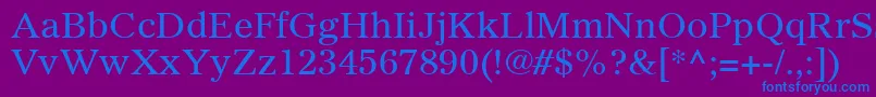 GazetteLtRoman Font – Blue Fonts on Purple Background