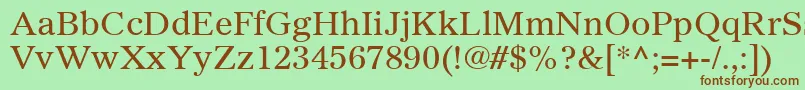 GazetteLtRoman Font – Brown Fonts on Green Background