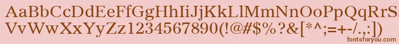 GazetteLtRoman Font – Brown Fonts on Pink Background