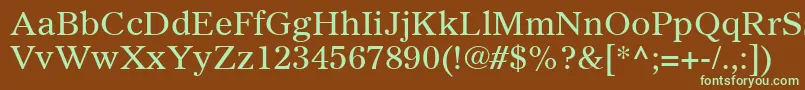 GazetteLtRoman Font – Green Fonts on Brown Background