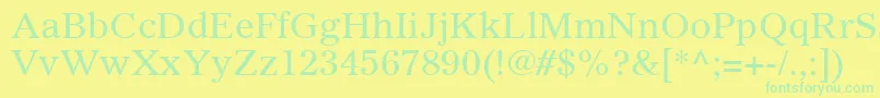 GazetteLtRoman Font – Green Fonts on Yellow Background