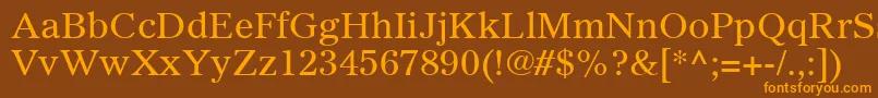 GazetteLtRoman Font – Orange Fonts on Brown Background