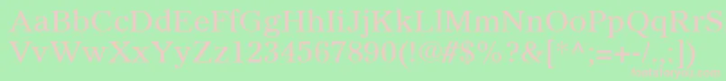 GazetteLtRoman Font – Pink Fonts on Green Background